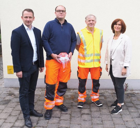 v.l.n.r. Gemeinschaftsvorsitzender Johannes Maciejonczyk, Jochen Linzmayer, Karl Josef Gareis, stellv. Geschäftsleiterin Elke Pieger